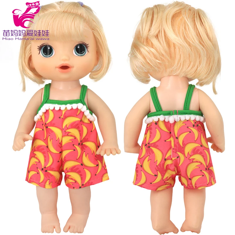 Doll Summer Green Sequins Dress 12 Inch Baby Doll Clothes Children Birthday Gift
