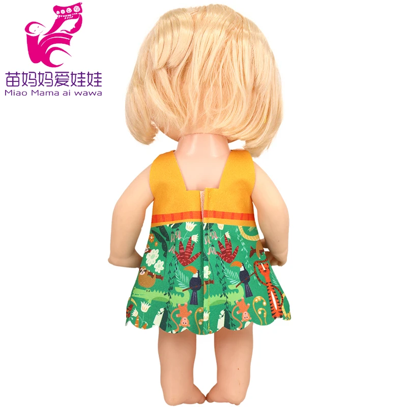 Doll Summer Green Sequins Dress 12 Inch Baby Doll Clothes Children Birthday Gift