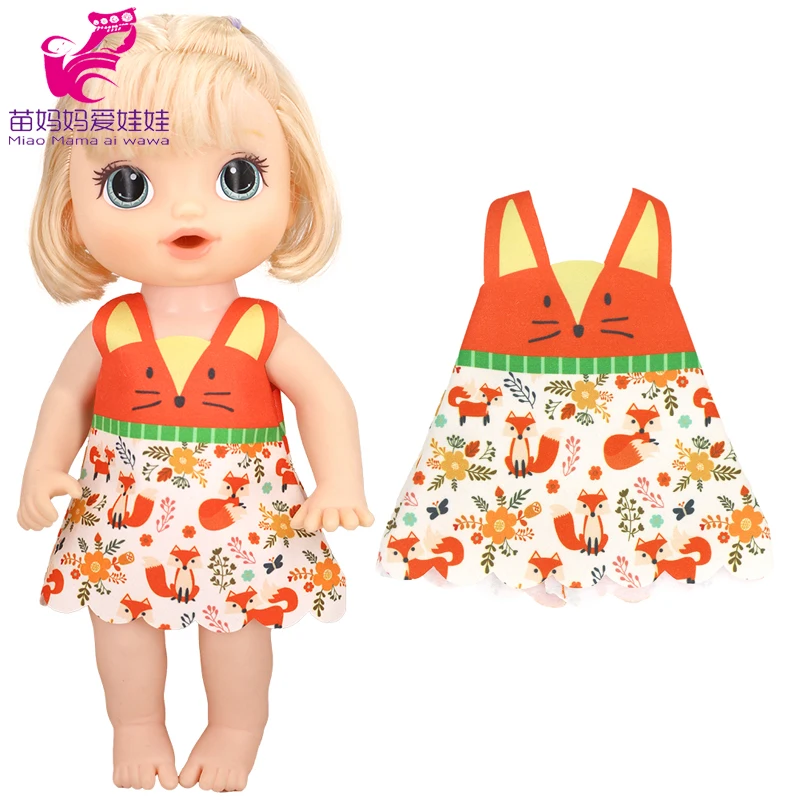 Doll Summer Green Sequins Dress 12 Inch Baby Doll Clothes Children Birthday Gift
