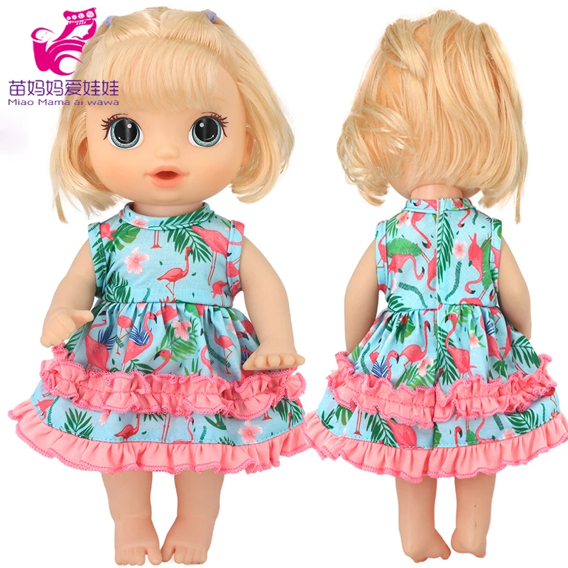Doll Summer Green Sequins Dress 12 Inch Baby Doll Clothes Children Birthday Gift