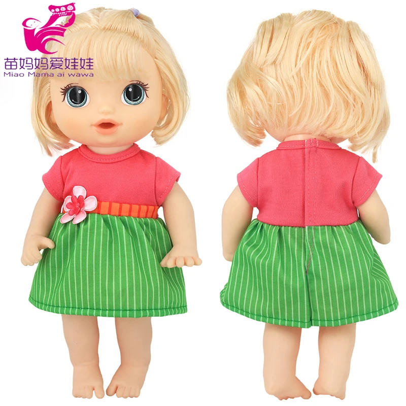 Doll Summer Green Sequins Dress 12 Inch Baby Doll Clothes Children Birthday Gift