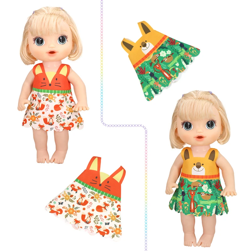 Doll Summer Green Sequins Dress 12 Inch Baby Doll Clothes Children Birthday Gift