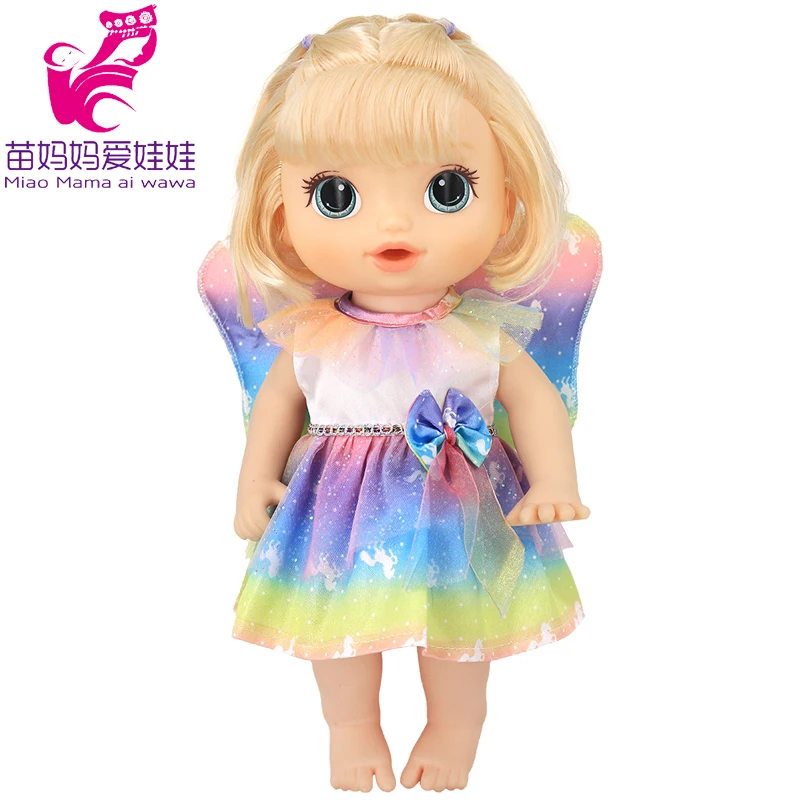 Doll Summer Green Sequins Dress 12 Inch Baby Doll Clothes Children Birthday Gift