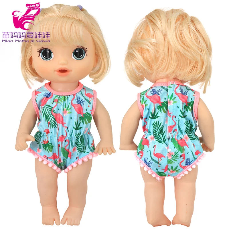 Doll Summer Green Sequins Dress 12 Inch Baby Doll Clothes Children Birthday Gift