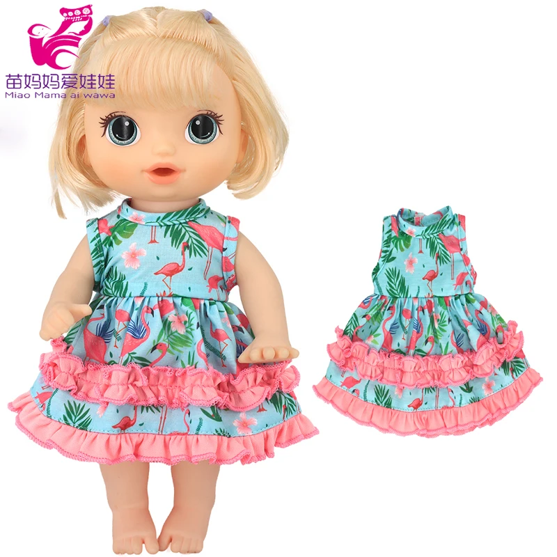 Doll Summer Green Sequins Dress 12 Inch Baby Doll Clothes Children Birthday Gift