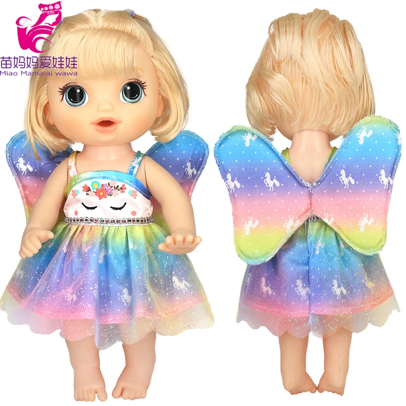 Doll Summer Green Sequins Dress 12 Inch Baby Doll Clothes Children Birthday Gift