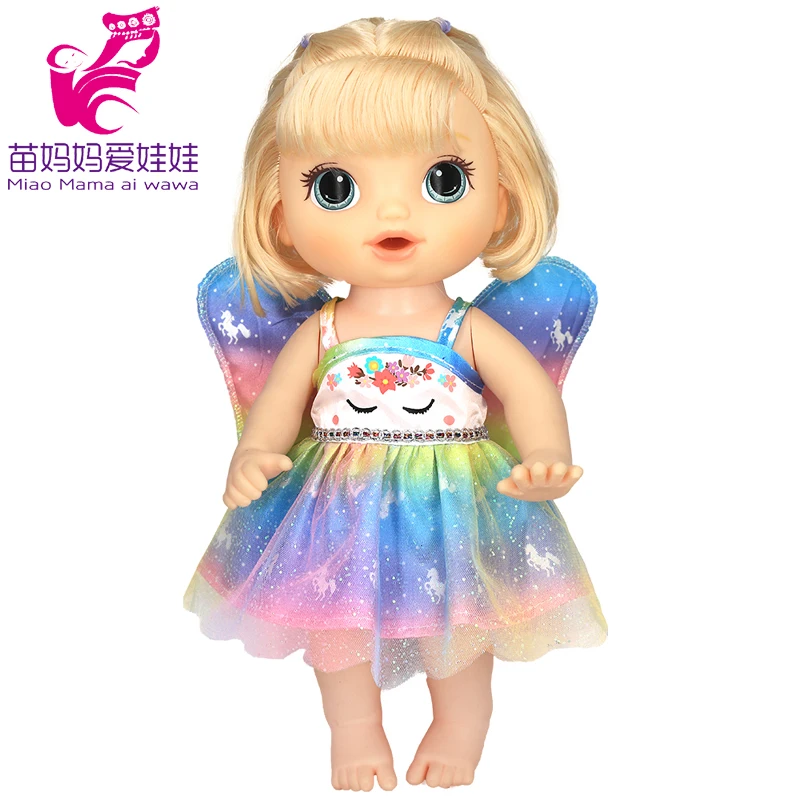 Doll Summer Green Sequins Dress 12 Inch Baby Doll Clothes Children Birthday Gift
