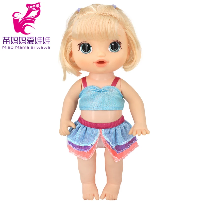 Doll Summer Green Sequins Dress 12 Inch Baby Doll Clothes Children Birthday Gift