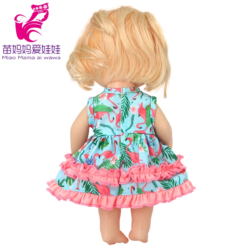 Doll Summer Green Sequins Dress 12 Inch Baby Doll Clothes Children Birthday Gift