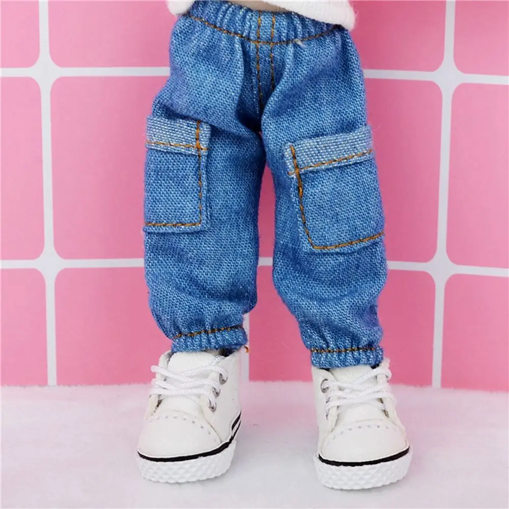 1/12 Doll Fashion Ripped Pants Doll Jeans 12~16cm Doll Coat Cool Jeans Jackets Doll Pants Shorts Clothes Accessories Kids Gift