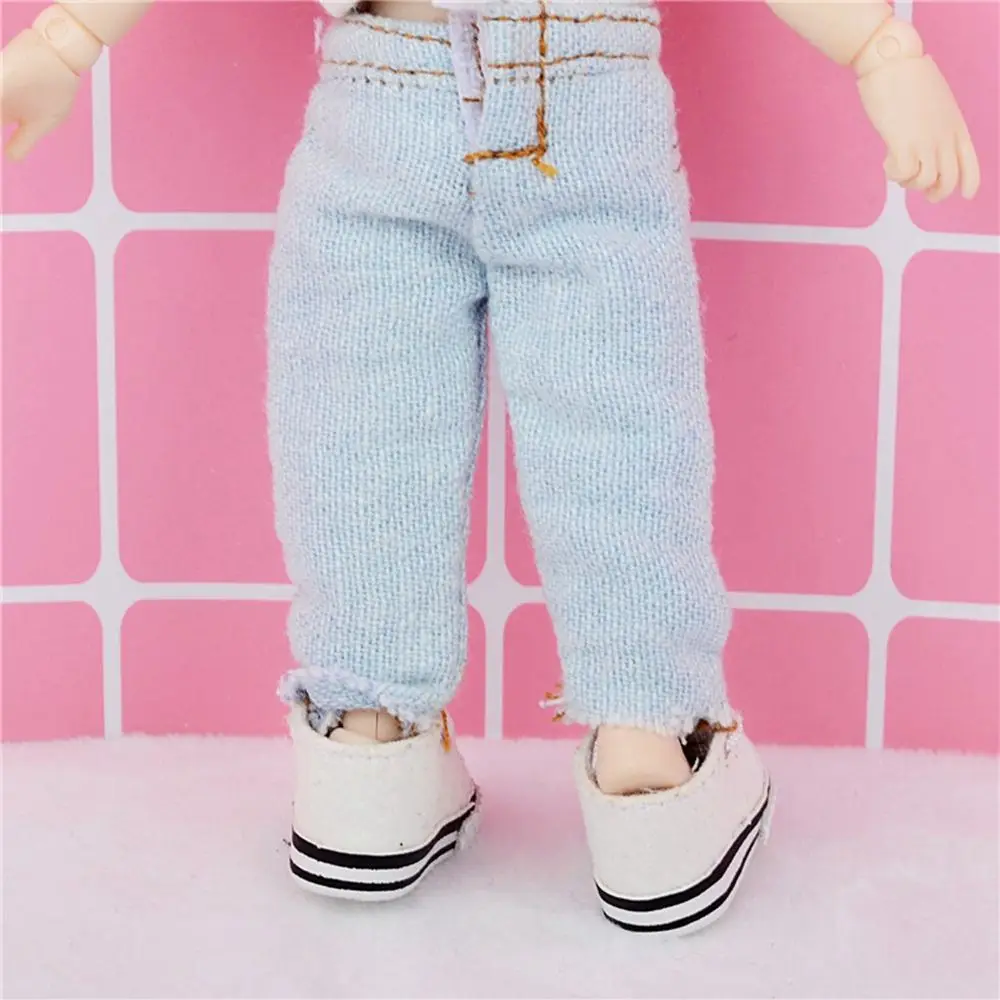 1/12 Doll Fashion Ripped Pants Doll Jeans 12~16cm Doll Coat Cool Jeans Jackets Doll Pants Shorts Clothes Accessories Kids Gift