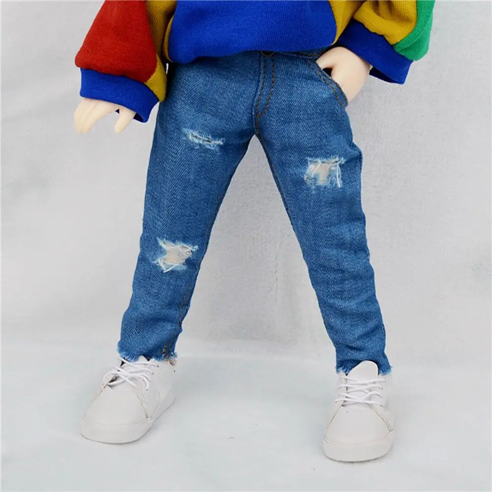 1/12 Doll Fashion Ripped Pants Doll Jeans 12~16cm Doll Coat Cool Jeans Jackets Doll Pants Shorts Clothes Accessories Kids Gift
