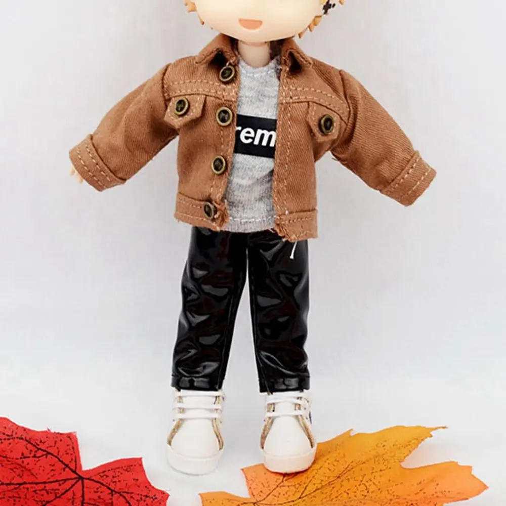 1/12 Doll Fashion Ripped Pants Doll Jeans 12~16cm Doll Coat Cool Jeans Jackets Doll Pants Shorts Clothes Accessories Kids Gift