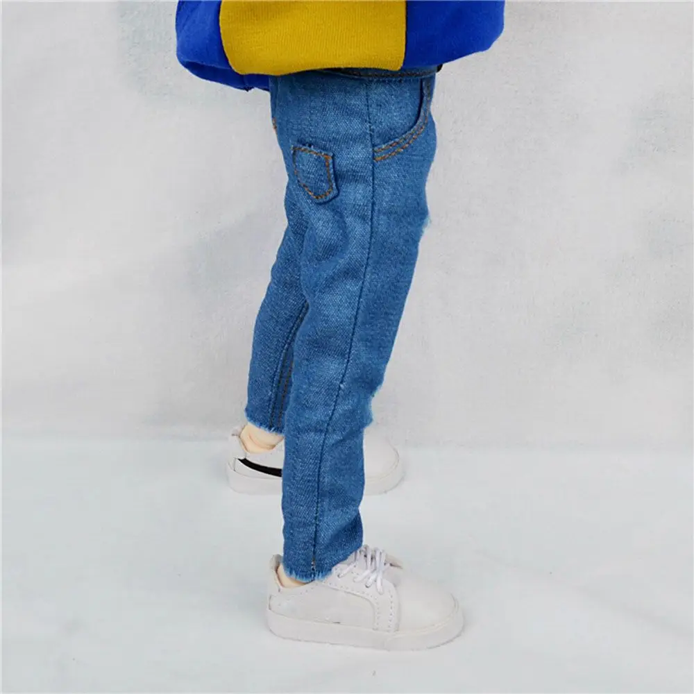 1/12 Doll Fashion Ripped Pants Doll Jeans 12~16cm Doll Coat Cool Jeans Jackets Doll Pants Shorts Clothes Accessories Kids Gift