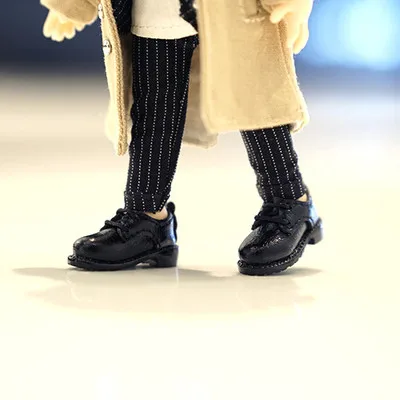 OB11 doll shoe 1/12size and Blythes fashion new suit leather shoes ● versatile collegiate gentleman shoes brown white gray etc