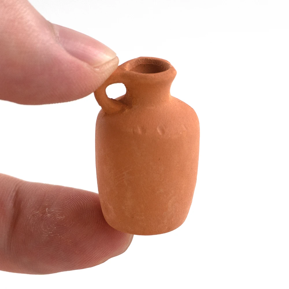 1/12 Dollhouse Miniature Accessories Mini Ceramic Flowerpot Simulation Vase Model Toys for Doll House Decoration