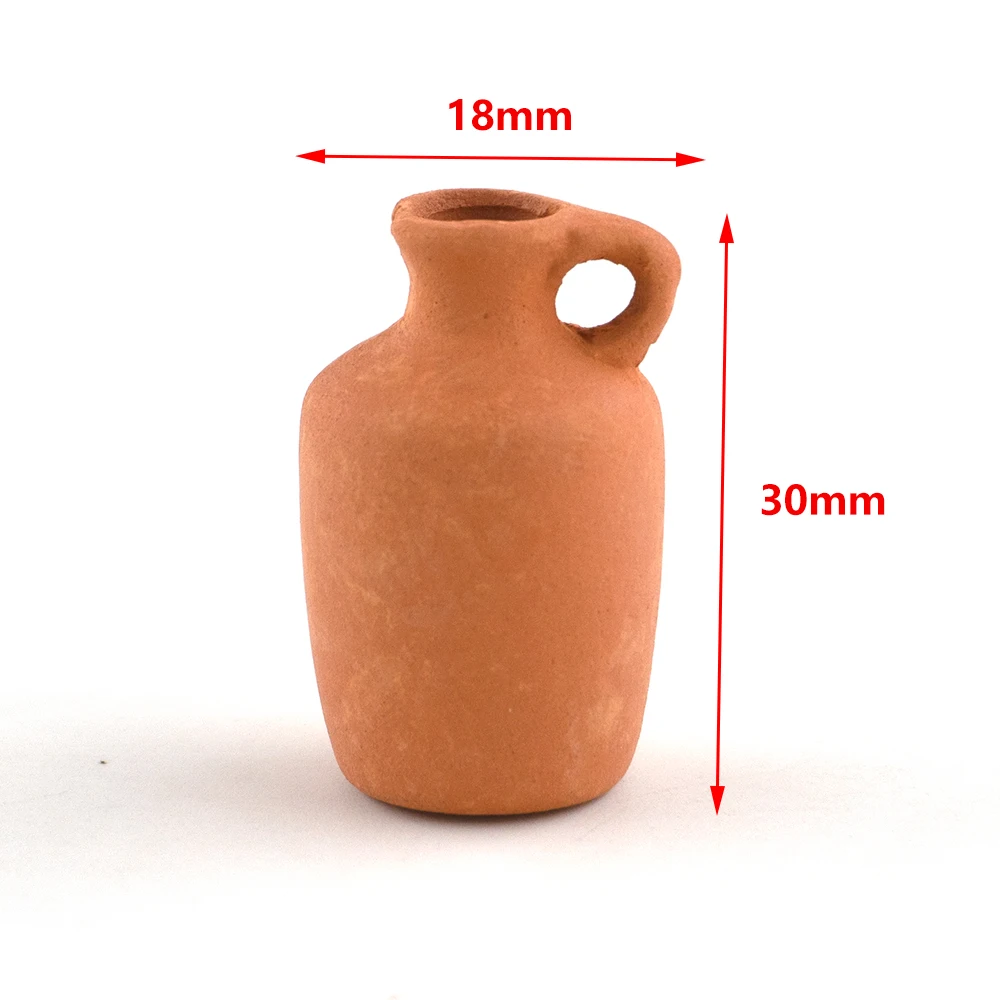 1/12 Dollhouse Miniature Accessories Mini Ceramic Flowerpot Simulation Vase Model Toys for Doll House Decoration