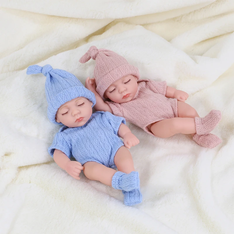 20cm Vinyl Reborn Baby Dolls with Clothes 8inch Newborn Baby Doll Waterproof Bebe Doll Cute Mini Doll for Girls Birthday Gifts