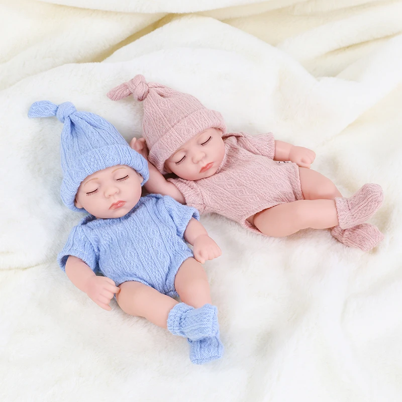 20cm Vinyl Reborn Baby Dolls with Clothes 8inch Newborn Baby Doll Waterproof Bebe Doll Cute Mini Doll for Girls Birthday Gifts