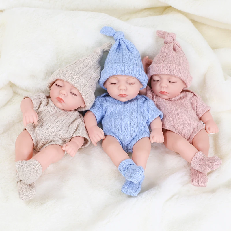 20cm Vinyl Reborn Baby Dolls with Clothes 8inch Newborn Baby Doll Waterproof Bebe Doll Cute Mini Doll for Girls Birthday Gifts