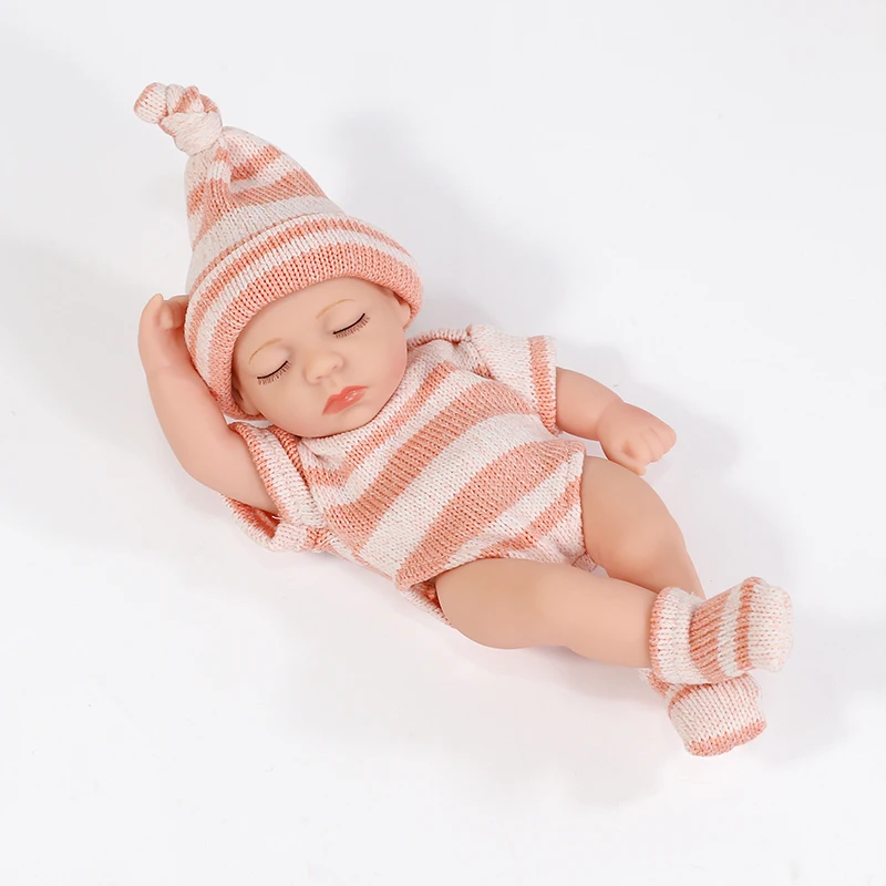 20cm Vinyl Reborn Baby Dolls with Clothes 8inch Newborn Baby Doll Waterproof Bebe Doll Cute Mini Doll for Girls Birthday Gifts