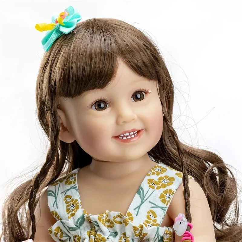 13 different Hair Style Silicone Reborn Baby Doll Hair Wig Long Curly Brown Golden Hair for BJD doll Reborn Dolls Hair Accessory