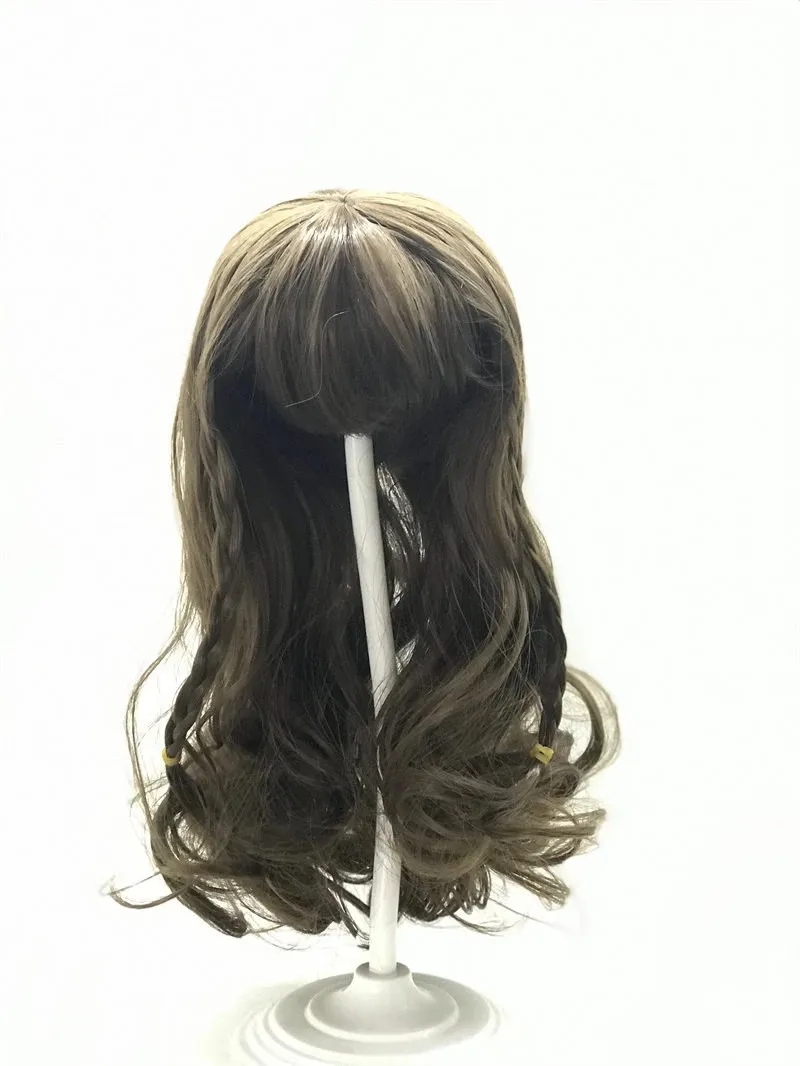 13 different Hair Style Silicone Reborn Baby Doll Hair Wig Long Curly Brown Golden Hair for BJD doll Reborn Dolls Hair Accessory
