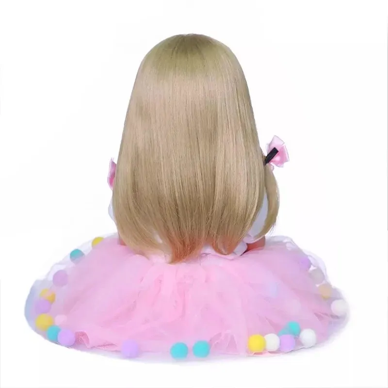 13 different Hair Style Silicone Reborn Baby Doll Hair Wig Long Curly Brown Golden Hair for BJD doll Reborn Dolls Hair Accessory