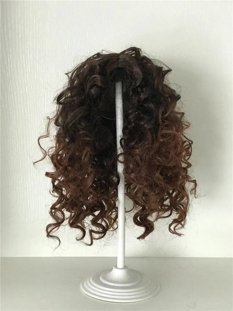 13 different Hair Style Silicone Reborn Baby Doll Hair Wig Long Curly Brown Golden Hair for BJD doll Reborn Dolls Hair Accessory