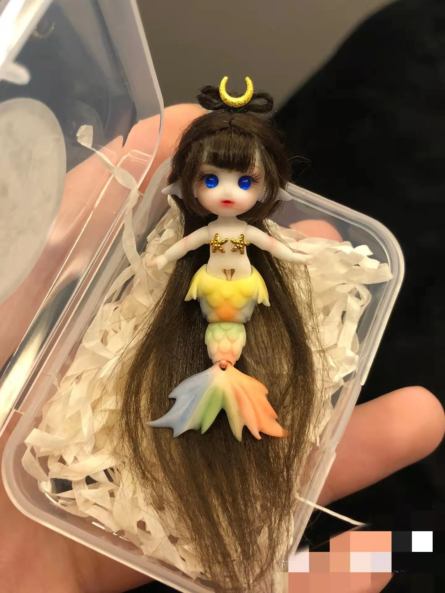 5cm mini mermaid doll hair custom hair mini BJD doll hair
