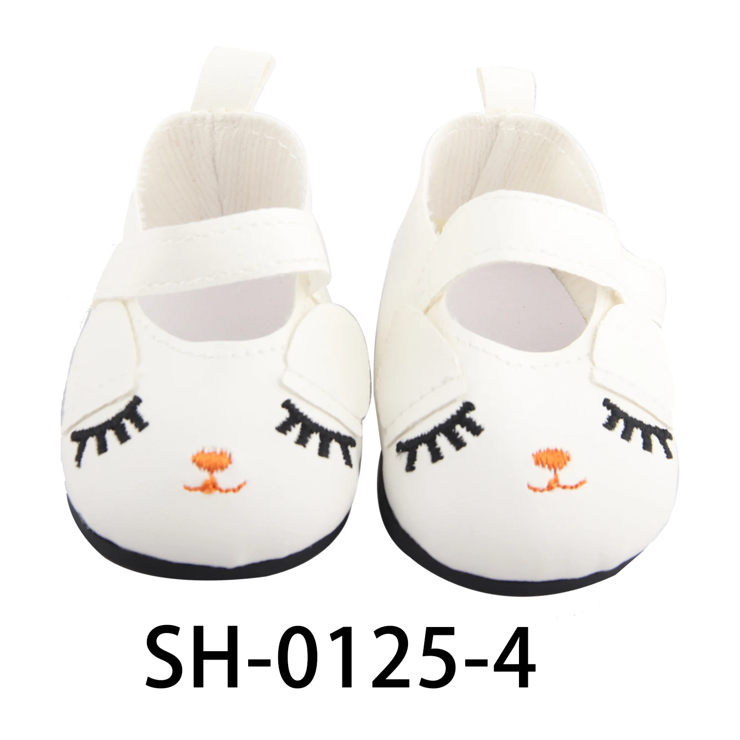 Cute Jacquard American 18 Inch Girl Doll 7cm Shoes Boots Embroidery Rabbit Cartoon Doll Shoes For 43cm Baby New Born,DIY,OG Doll