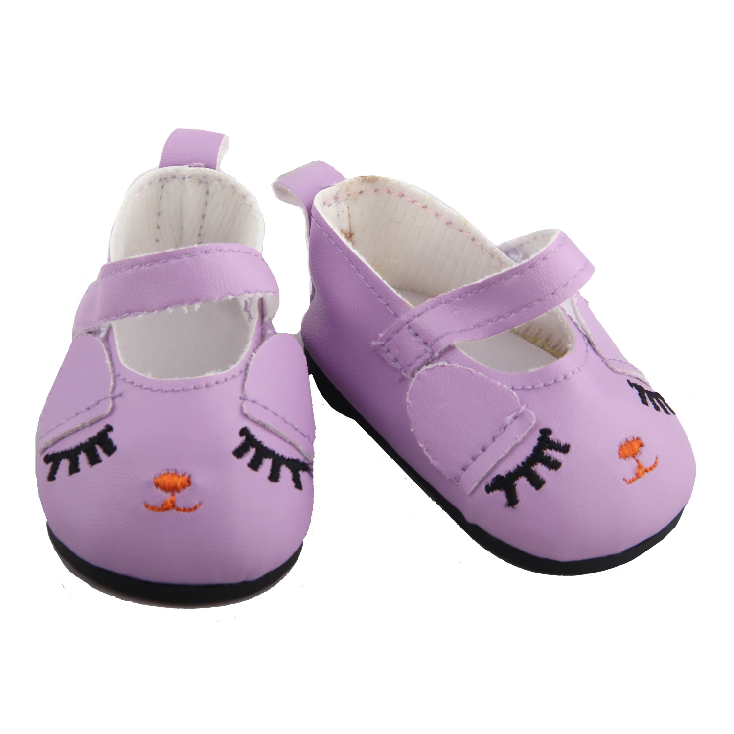 Cute Jacquard American 18 Inch Girl Doll 7cm Shoes Boots Embroidery Rabbit Cartoon Doll Shoes For 43cm Baby New Born,DIY,OG Doll