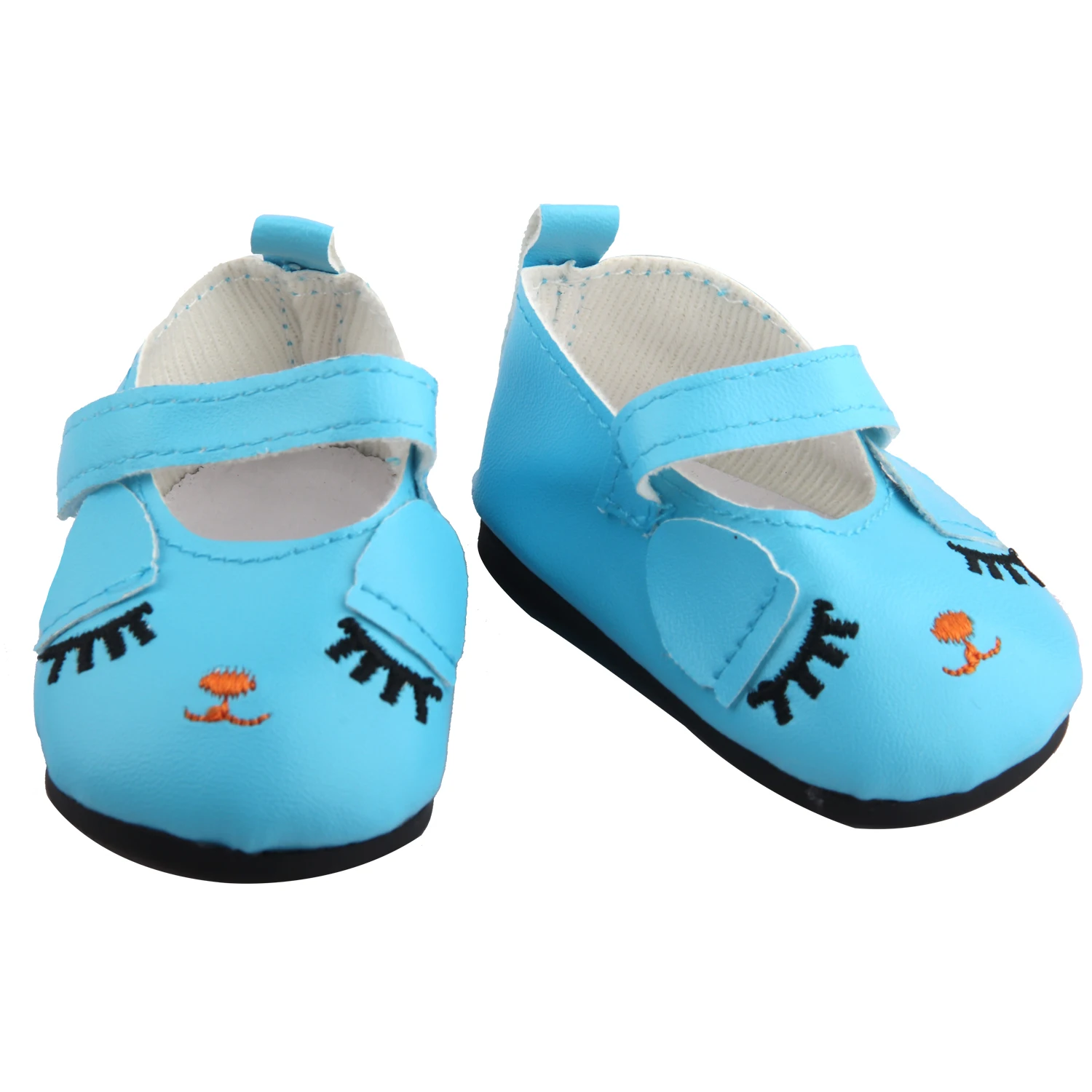 Cute Jacquard American 18 Inch Girl Doll 7cm Shoes Boots Embroidery Rabbit Cartoon Doll Shoes For 43cm Baby New Born,DIY,OG Doll
