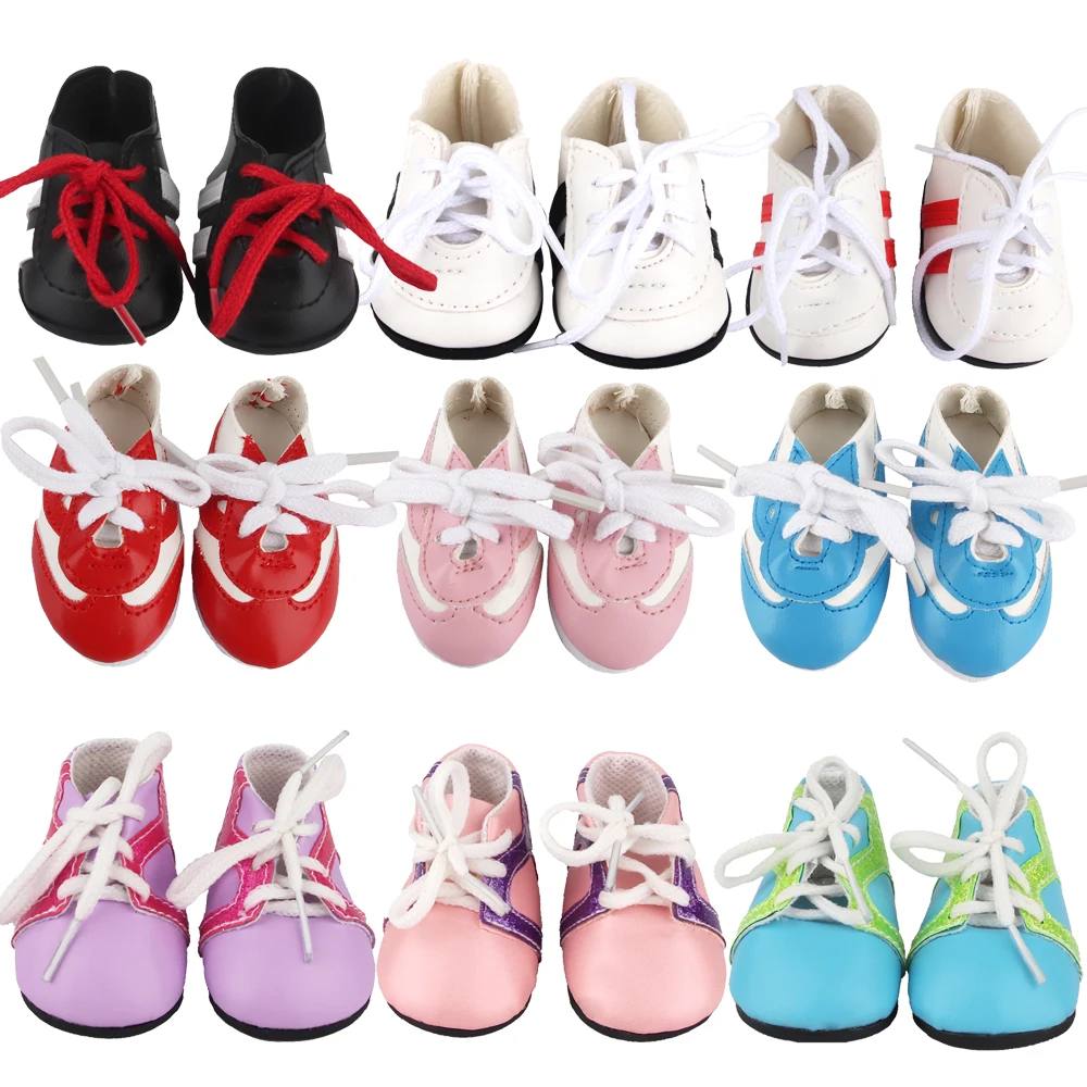 Cute Jacquard American 18 Inch Girl Doll 7cm Shoes Boots Embroidery Rabbit Cartoon Doll Shoes For 43cm Baby New Born,DIY,OG Doll