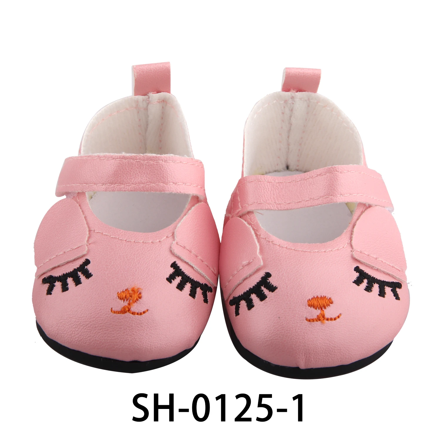 Cute Jacquard American 18 Inch Girl Doll 7cm Shoes Boots Embroidery Rabbit Cartoon Doll Shoes For 43cm Baby New Born,DIY,OG Doll
