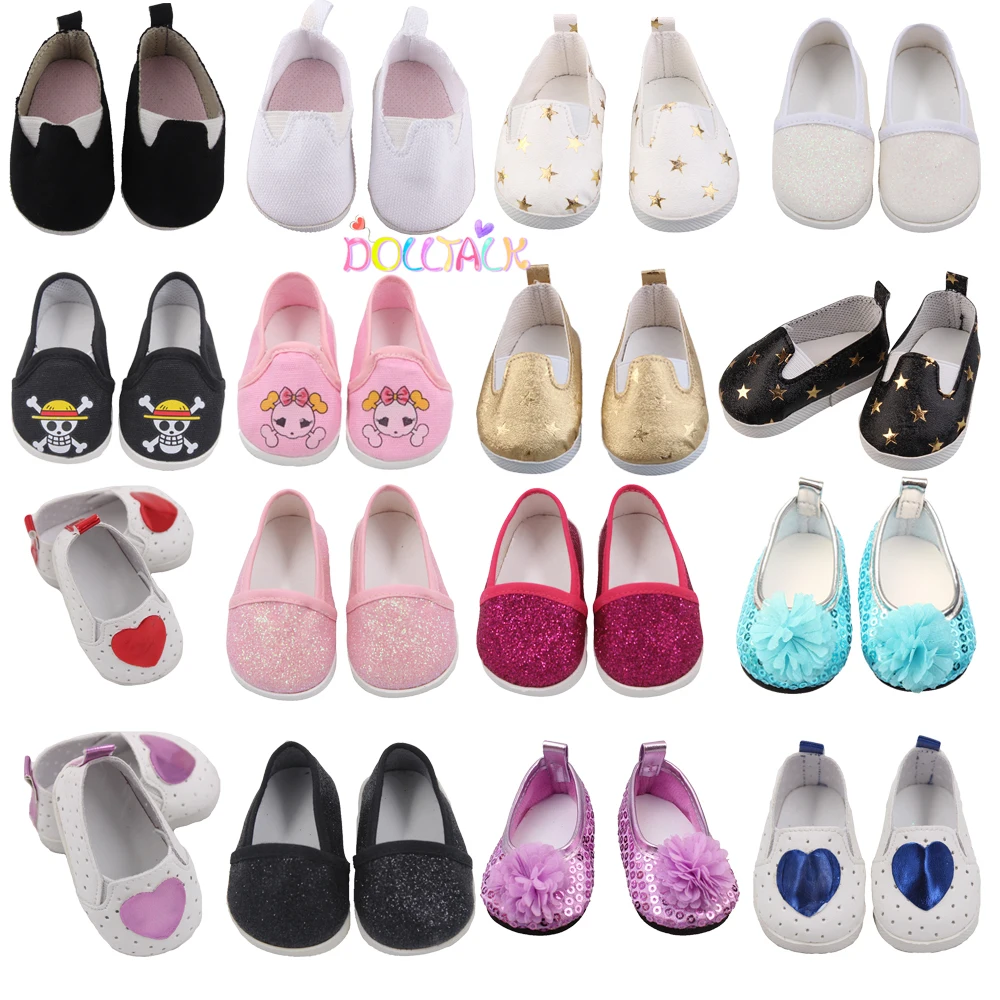 Cute Jacquard American 18 Inch Girl Doll 7cm Shoes Boots Embroidery Rabbit Cartoon Doll Shoes For 43cm Baby New Born,DIY,OG Doll