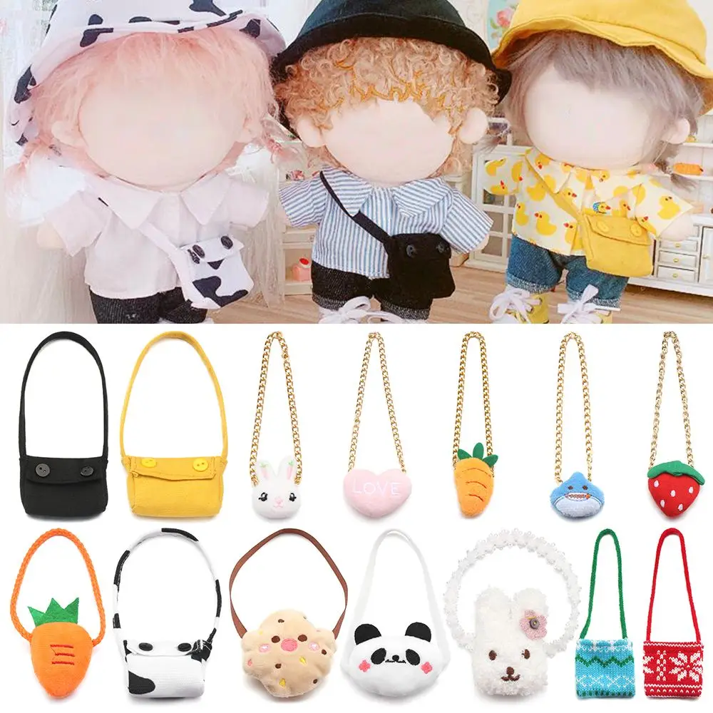 20CM Toys Miniature Bag Cartoon Animal Chain Bag Messenger Bag Handbag For Idol Dolls Accessories Dollhouse Rucksack