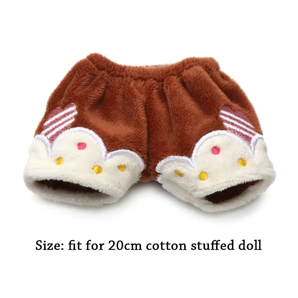 20CM Plush Doll Pants Cute Cartoon Plush Underwear Fashion Jeans Shorts Casual Wears For Idol Dolls Accessories Kids Toys