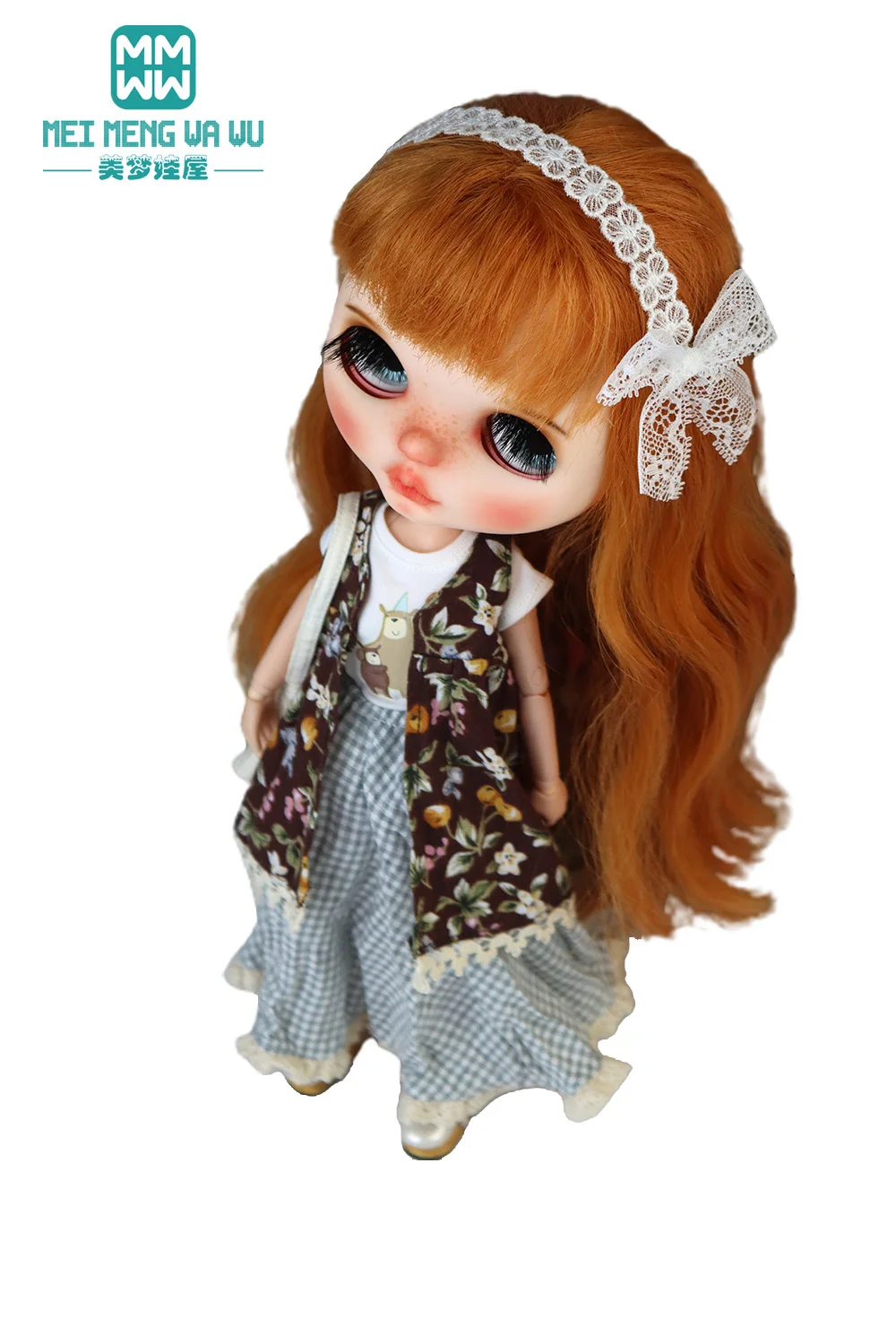 Blyth Azone OB22 OB24 Doll Clothes Fashion Plaid Skirt T-Shirt Girl Gift