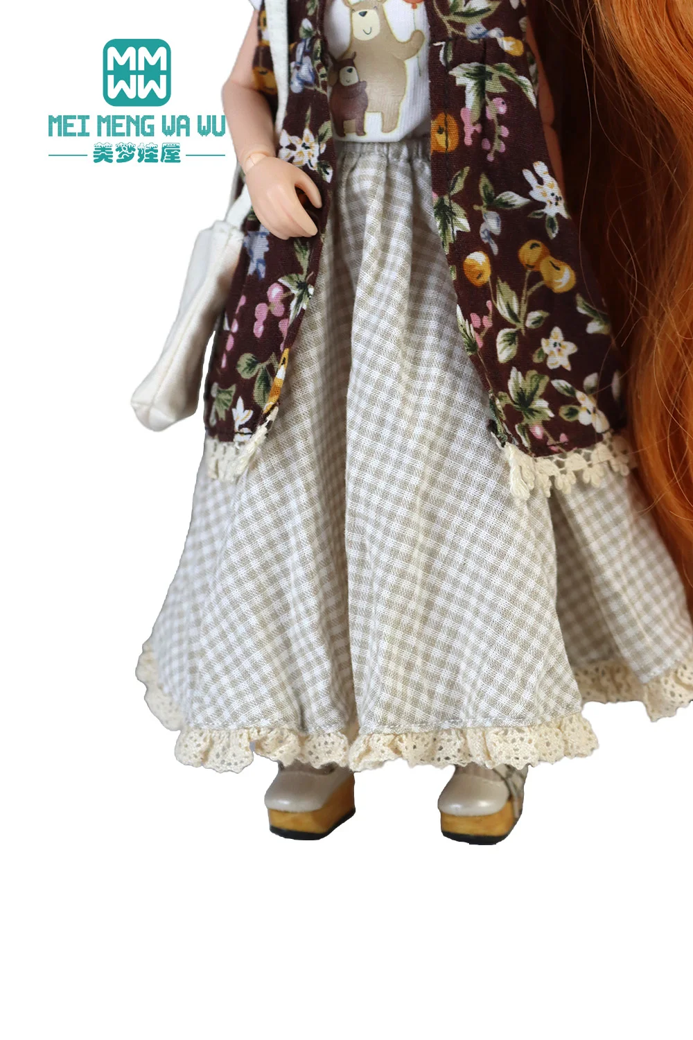 Blyth Azone OB22 OB24 Doll Clothes Fashion Plaid Skirt T-Shirt Girl Gift