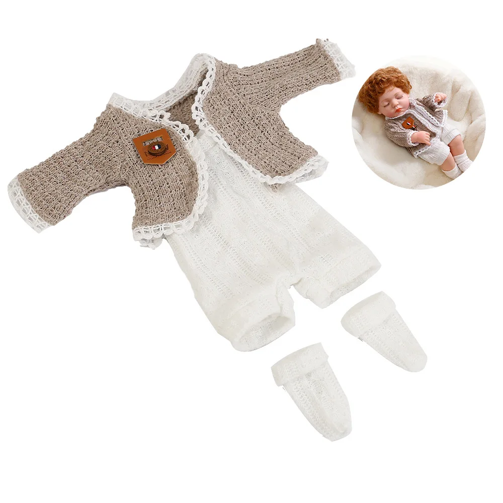 Yeezwood Doll Clothes for 12inch 30cm Reborn Doll Outfit Accessories Skirt Dress Sweater for Baby Dolls Toys Accessories Clothes