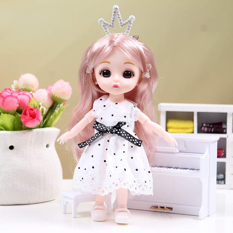 17cm BJD Doll Girl DIY Dressing Princess Toy Adjustable 13 Joint Doll Girl Toy Set Simulated Princess Changing Toys Girls Gifts