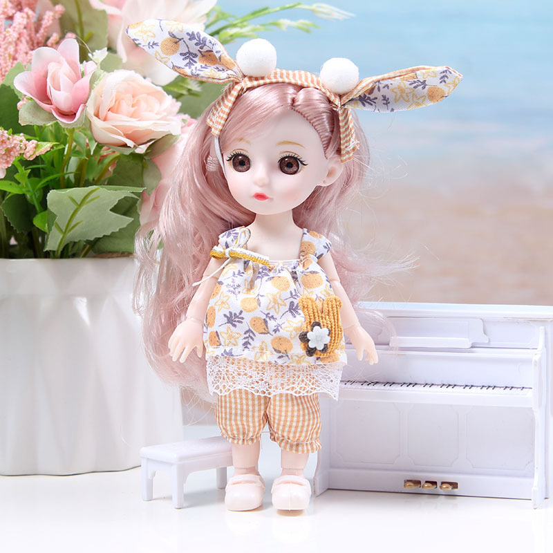 17cm BJD Doll Girl DIY Dressing Princess Toy Adjustable 13 Joint Doll Girl Toy Set Simulated Princess Changing Toys Girls Gifts
