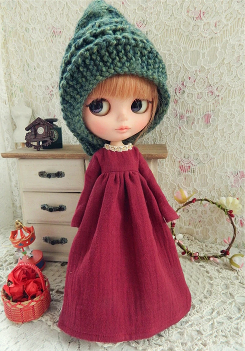New Blyth long T-shirt+Lace Skirt Barbies DressDoll Blyth Doll Clothes Princess Dress For Ymy Licca Azones Ob24 Ob27 Fr Doll