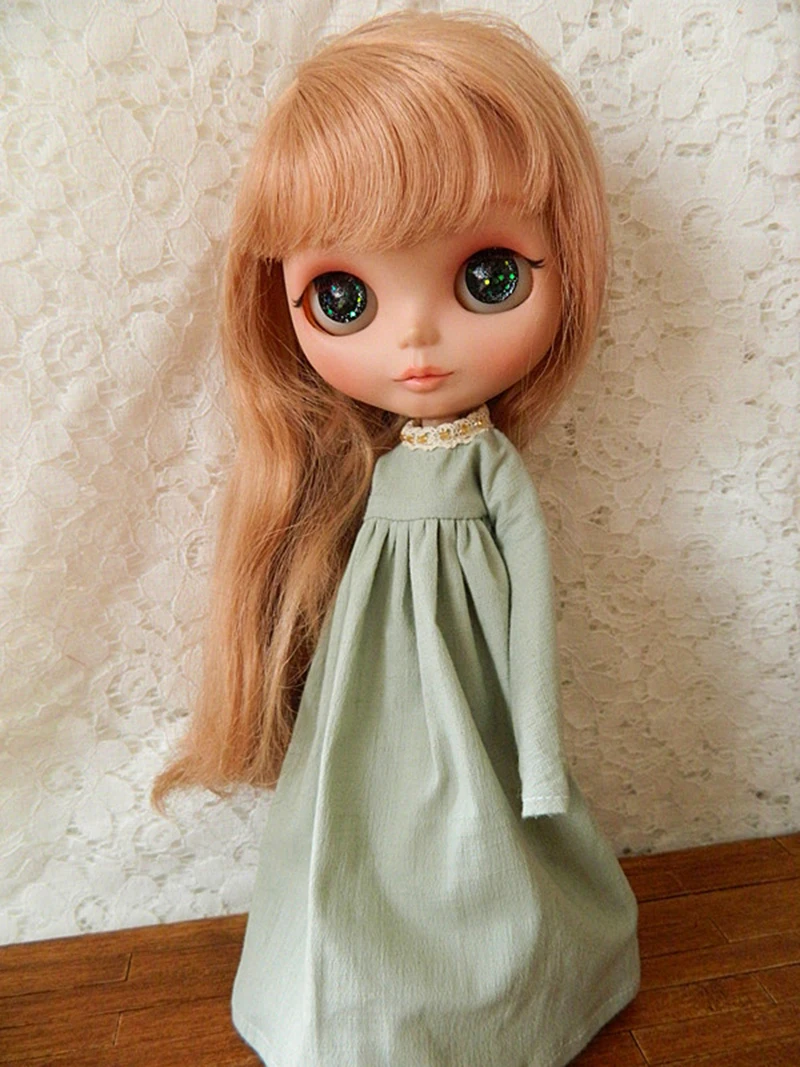 New Blyth long T-shirt+Lace Skirt Barbies DressDoll Blyth Doll Clothes Princess Dress For Ymy Licca Azones Ob24 Ob27 Fr Doll
