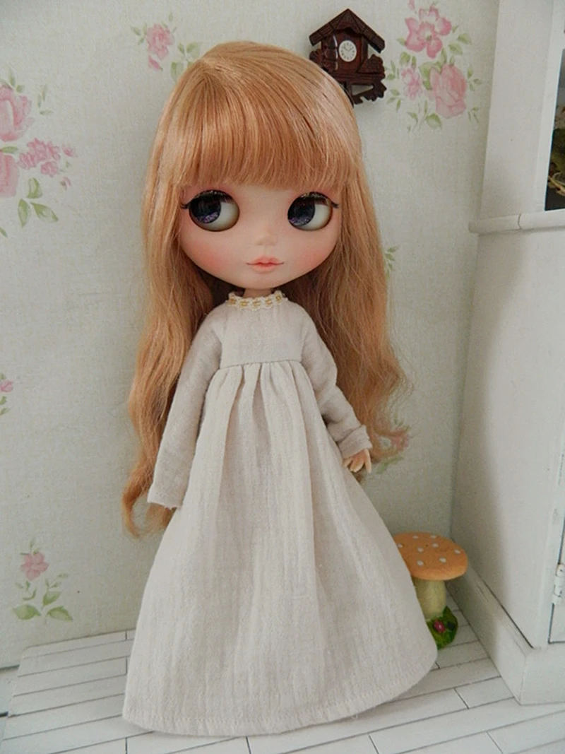 New Blyth long T-shirt+Lace Skirt Barbies DressDoll Blyth Doll Clothes Princess Dress For Ymy Licca Azones Ob24 Ob27 Fr Doll