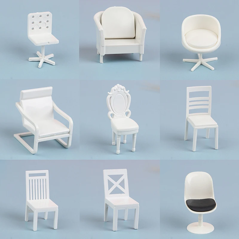 1:20 Dollhouse Simulation Small Sofa Stool Chair Furniture Model Toys Doll House Decor Furniture Toys Dollhouse Accessories