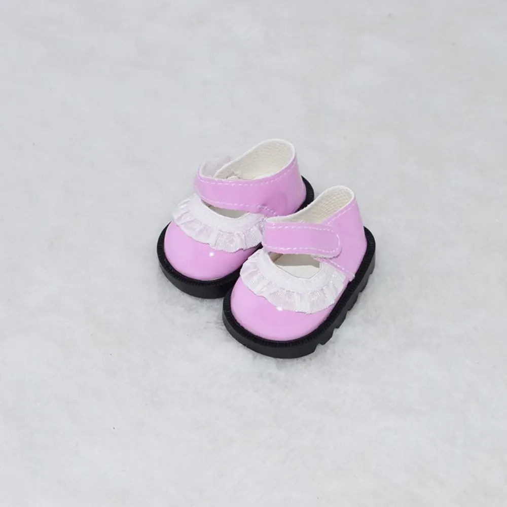 20cm Doll Shoes Doll Lace Leather Shoes Adhesive Shoes Mini Shoes Doll Replacement Dressing DIY Doll Accessories