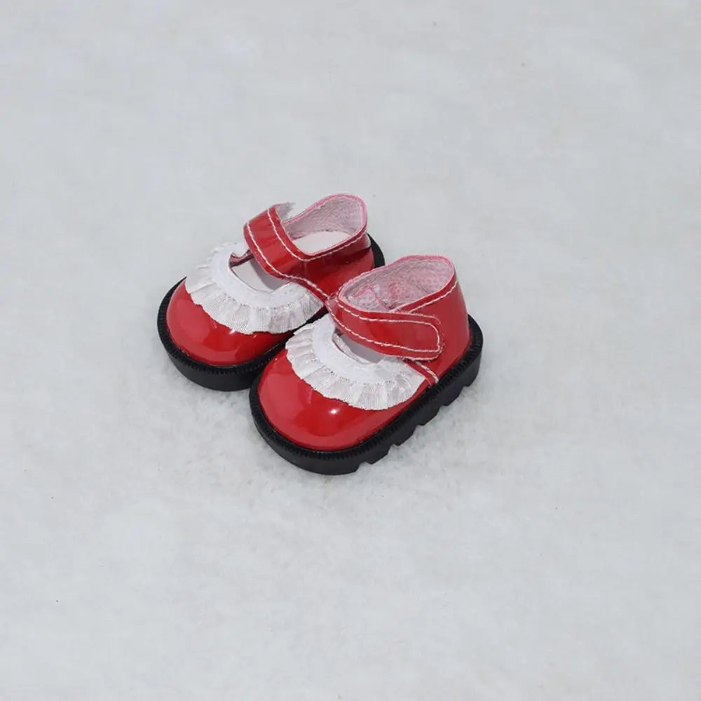 20cm Doll Shoes Doll Lace Leather Shoes Adhesive Shoes Mini Shoes Doll Replacement Dressing DIY Doll Accessories
