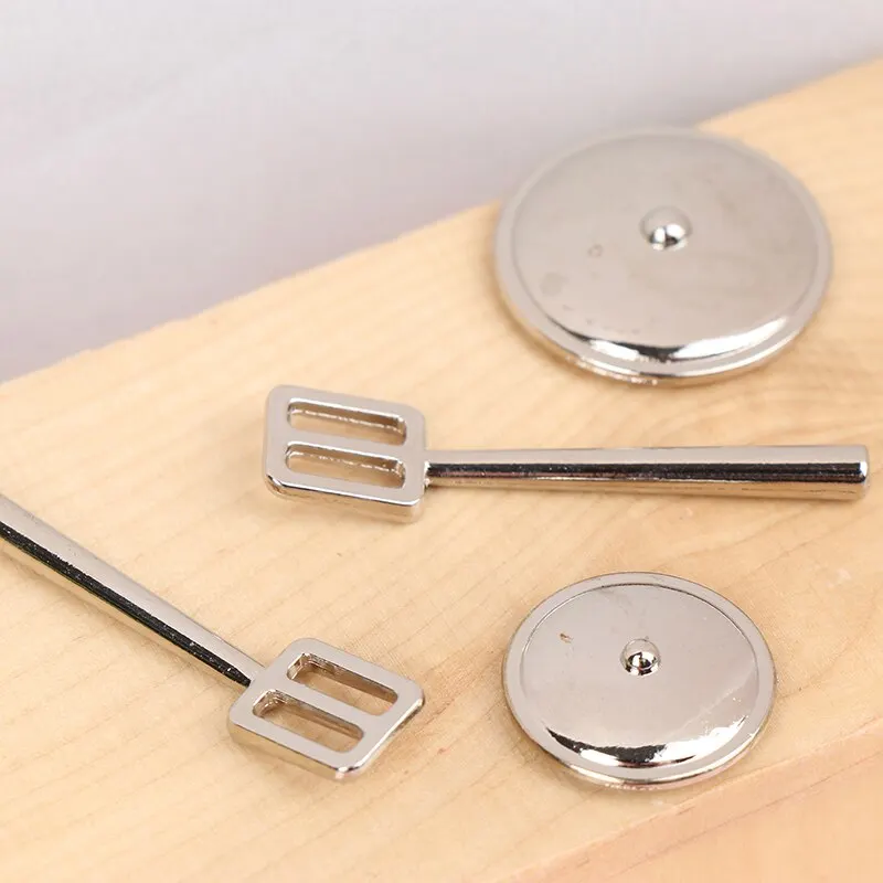 4Pcs or 6 Pcs 1:12 Dollhouse Miniature Metal Mini Pot Set Doll House Kitchen Furnitures Cookware Pans Food Toys Set DIY Scene